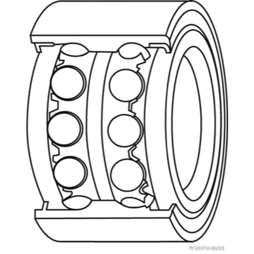 Ložisko kolesa - opravná sada HERTH+BUSS JAKOPARTS J4708011 - obr. 1