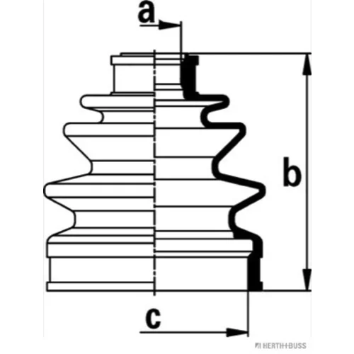 Manžeta hnacieho hriadeľa - opravná sada HERTH+BUSS JAKOPARTS J2860902