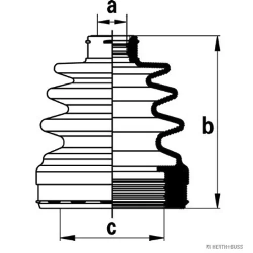 Manžeta hnacieho hriadeľa - opravná sada HERTH+BUSS JAKOPARTS J2880903