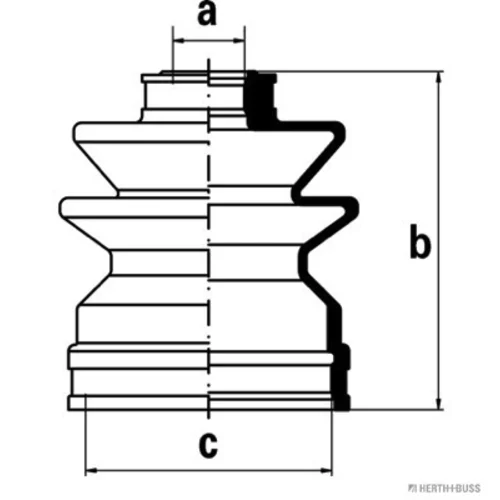 Manžeta hnacieho hriadeľa - opravná sada HERTH+BUSS JAKOPARTS J2881008