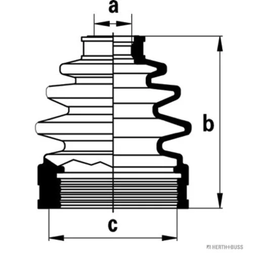 Manžeta hnacieho hriadeľa - opravná sada HERTH+BUSS JAKOPARTS J2883013