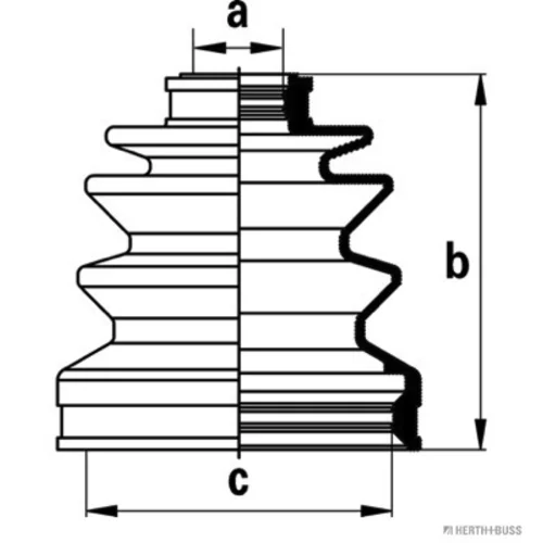 Manžeta hnacieho hriadeľa - opravná sada HERTH+BUSS JAKOPARTS J2884001