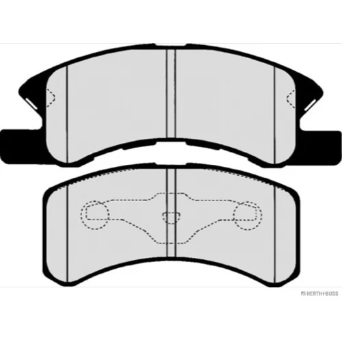 Sada brzdových platničiek kotúčovej brzdy HERTH+BUSS JAKOPARTS J3606021 - obr. 1