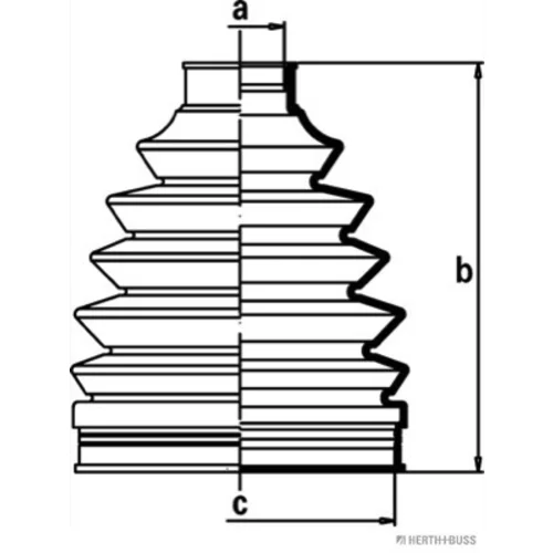 Manžeta hnacieho hriadeľa - opravná sada HERTH+BUSS JAKOPARTS J2862010