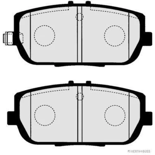 Sada brzdových platničiek kotúčovej brzdy HERTH+BUSS JAKOPARTS J3613020 - obr. 2