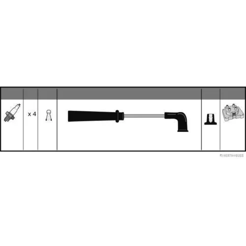 Sada zapaľovacích káblov HERTH+BUSS JAKOPARTS J5383027 - obr. 1