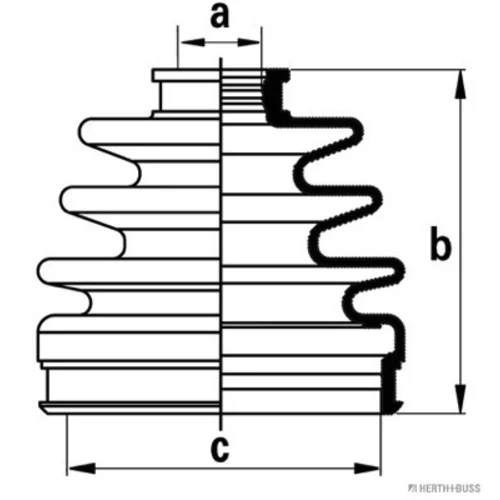 Manžeta hnacieho hriadeľa - opravná sada HERTH+BUSS JAKOPARTS J2860506