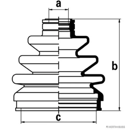 Manžeta hnacieho hriadeľa - opravná sada HERTH+BUSS JAKOPARTS J2863008