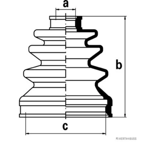 Manžeta hnacieho hriadeľa - opravná sada HERTH+BUSS JAKOPARTS J2884016