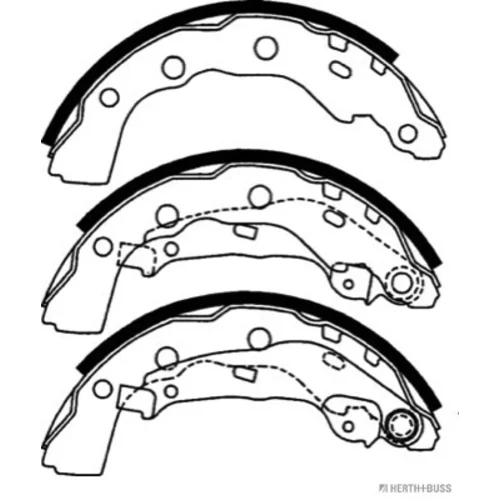 Sada brzdových čeľustí HERTH+BUSS JAKOPARTS J3505035 - obr. 1