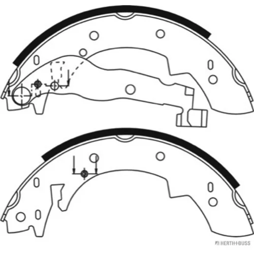 Sada brzdových čeľustí HERTH+BUSS JAKOPARTS J3508017 - obr. 1