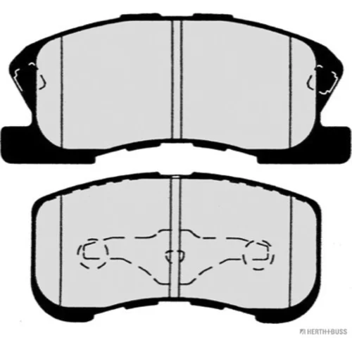 Sada brzdových platničiek kotúčovej brzdy HERTH+BUSS JAKOPARTS J3606019 - obr. 1