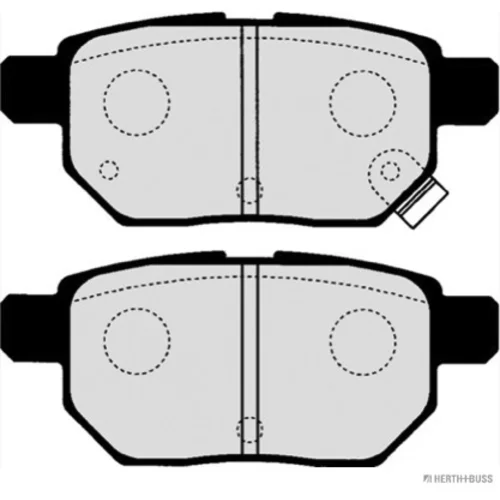 Sada brzdových platničiek kotúčovej brzdy HERTH+BUSS JAKOPARTS J3612033 - obr. 2
