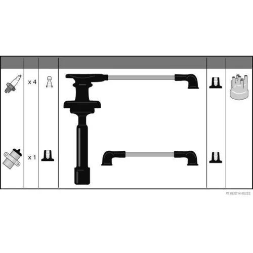 Sada zapaľovacích káblov HERTH+BUSS JAKOPARTS J5381004 - obr. 1