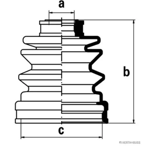 Manžeta hnacieho hriadeľa - opravná sada HERTH+BUSS JAKOPARTS J2885001 (HERTH+BUSS JAKOPARTS) - obr. 1