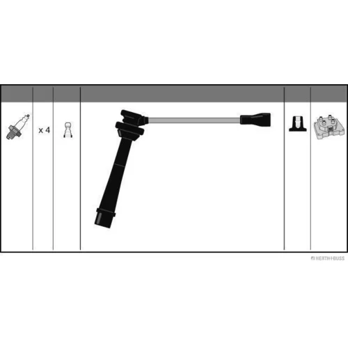 Sada zapaľovacích káblov HERTH+BUSS JAKOPARTS J5388000 - obr. 1