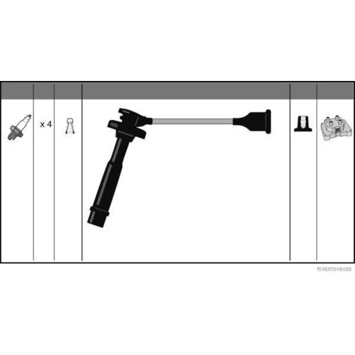 Sada zapaľovacích káblov HERTH+BUSS JAKOPARTS J5388002 - obr. 1