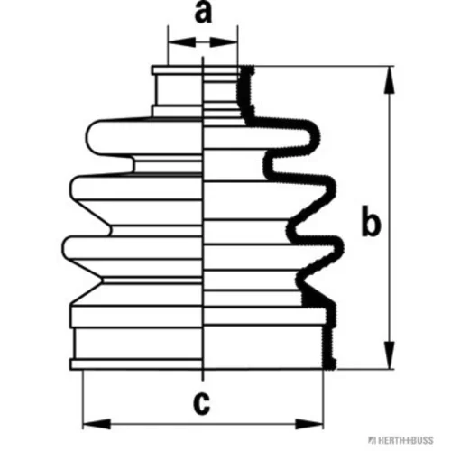 Manžeta hnacieho hriadeľa - opravná sada HERTH+BUSS JAKOPARTS J2866000