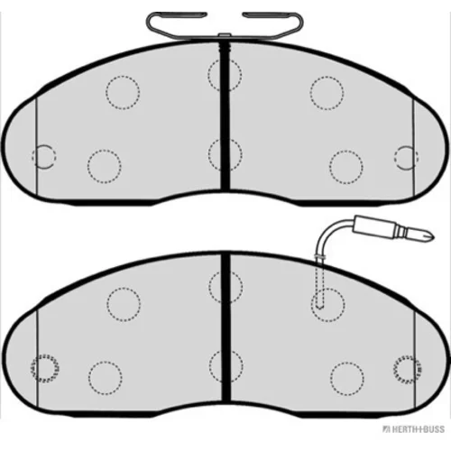 Sada brzdových platničiek kotúčovej brzdy HERTH+BUSS JAKOPARTS J3601015 - obr. 1