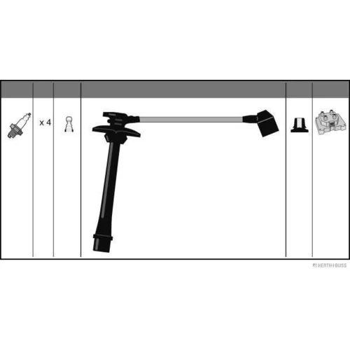 Sada zapaľovacích káblov HERTH+BUSS JAKOPARTS J5382008 - obr. 1