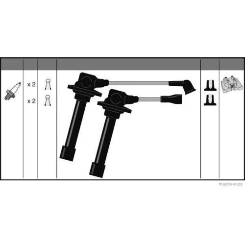 Sada zapaľovacích káblov HERTH+BUSS JAKOPARTS J5383008 - obr. 2