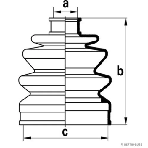 Manžeta hnacieho hriadeľa - opravná sada HERTH+BUSS JAKOPARTS J2860504