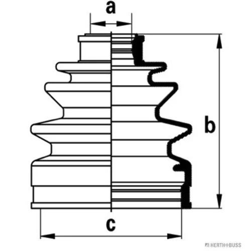 Manžeta hnacieho hriadeľa - opravná sada HERTH+BUSS JAKOPARTS J2868003