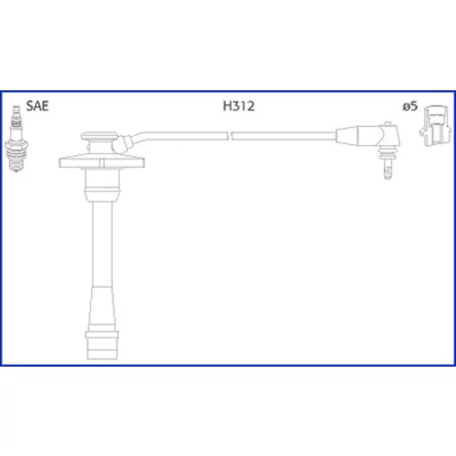 Sada zapaľovacích káblov HITACHI - HÜCO 134130