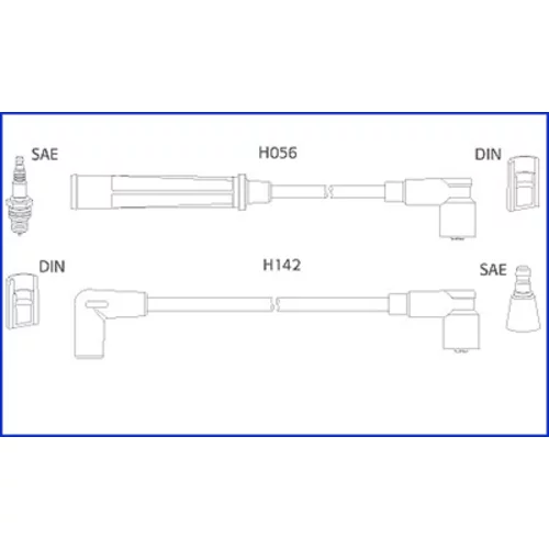 Sada zapaľovacích káblov HITACHI - HÜCO 134439