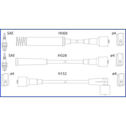 Sada zapaľovacích káblov HITACHI - HÜCO 134217