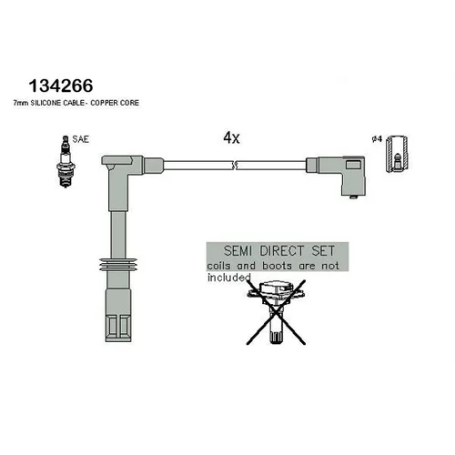 Sada zapaľovacích káblov HITACHI - HÜCO 134266