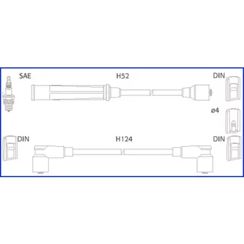 Sada zapaľovacích káblov HITACHI - HÜCO 134391