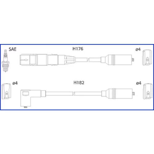 Sada zapaľovacích káblov HITACHI - HÜCO 134817