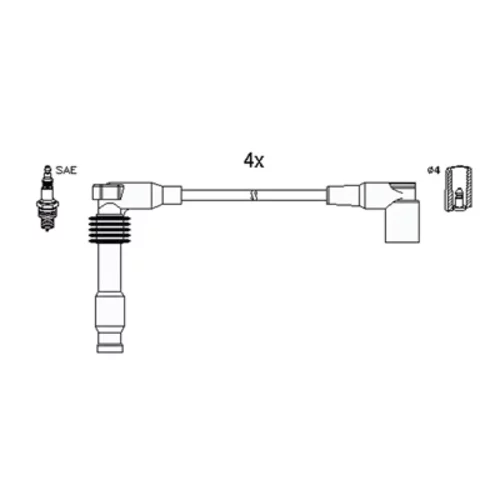 Sada zapaľovacích káblov HITACHI - HÜCO 134759