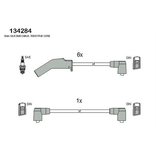 Sada zapaľovacích káblov HITACHI - HÜCO 134284