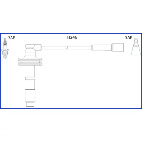 Sada zapaľovacích káblov HITACHI - HÜCO 134560