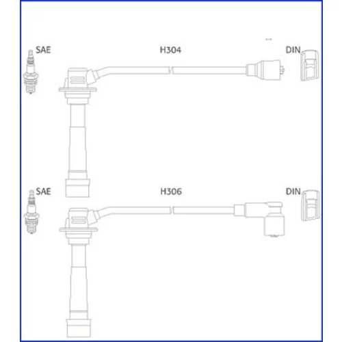 Sada zapaľovacích káblov HITACHI - HÜCO 134242