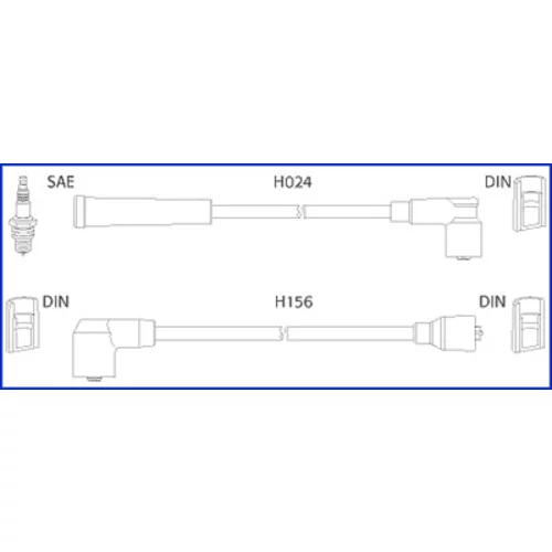 Sada zapaľovacích káblov HITACHI - HÜCO 134230