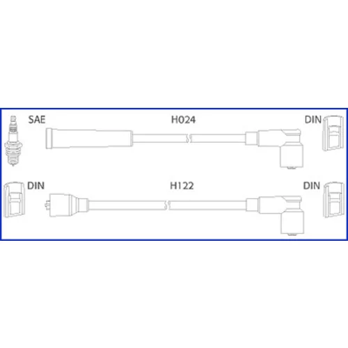 Sada zapaľovacích káblov HITACHI - HÜCO 134347