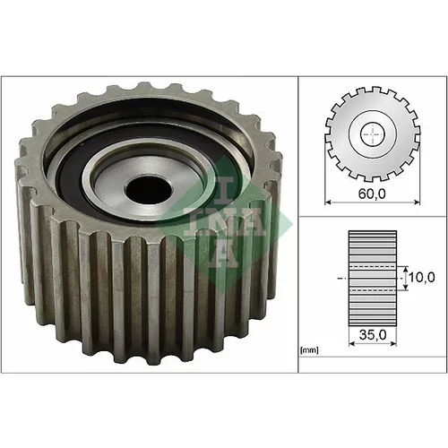 Obehová/vodiaca kladka ozubeného remeňa INA 532 0085 20