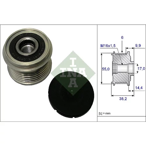 Voľnobežka alternátora INA 535 0216 10