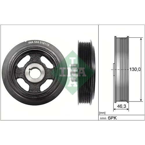 Remenica kľukového hriadeľa INA 544 0181 10