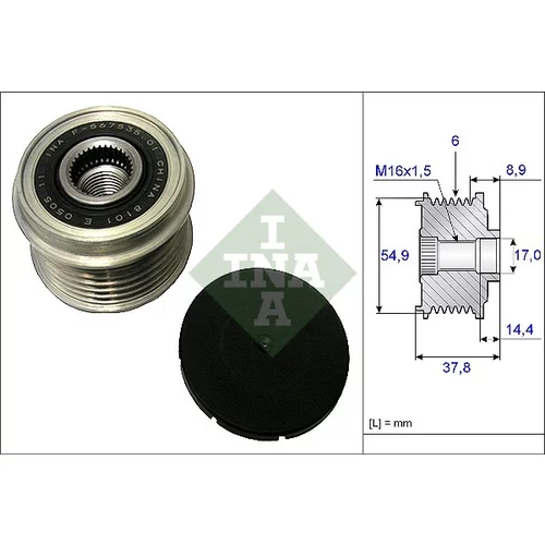 Voľnobežka alternátora INA 535 0217 10