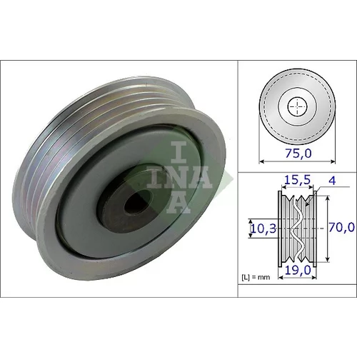 Napínacia kladka rebrovaného klinového remeňa INA 531 0845 10