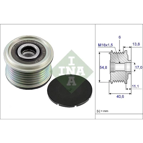 Voľnobežka alternátora INA 535 0102 10