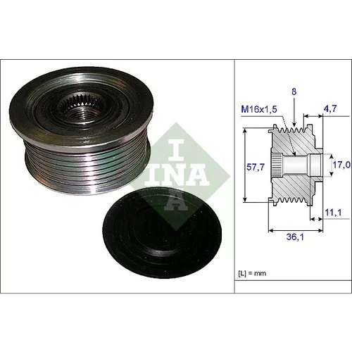 Voľnobežka alternátora INA 535 0099 10