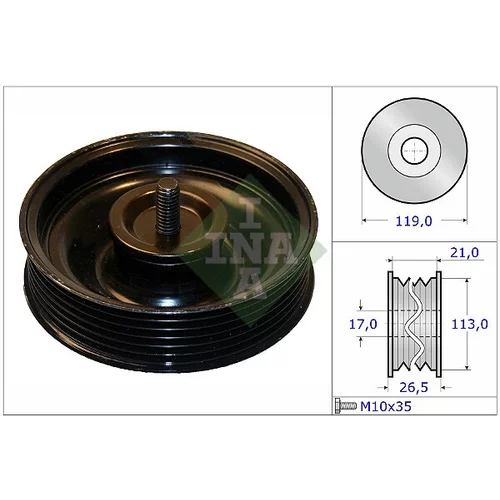 Vratná/vodiaca kladka rebrovaného klinového remeňa INA 532 0695 10