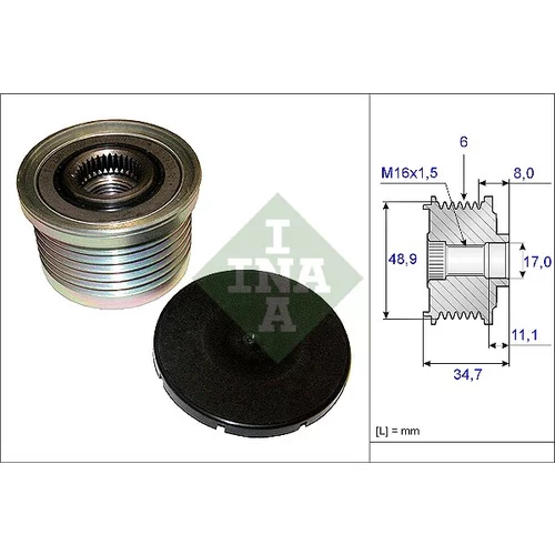 Voľnobežka alternátora INA 535 0088 10