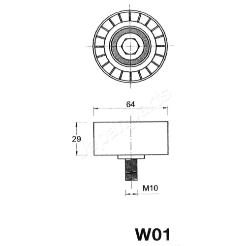 Napinák ozubeného remeňa JAPANPARTS BE-W01 - obr. 2