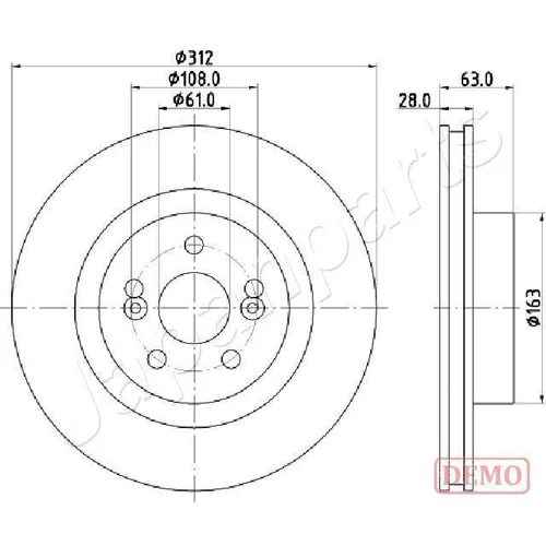 Brzdový kotúč JAPANPARTS DI-0701C